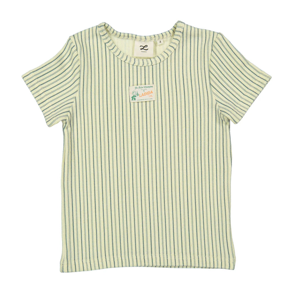 Short Sleeve Waffle Stripe Tee
