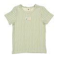 Short Sleeve Waffle Stripe Tee