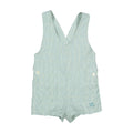Fern Gingham V Button Romper