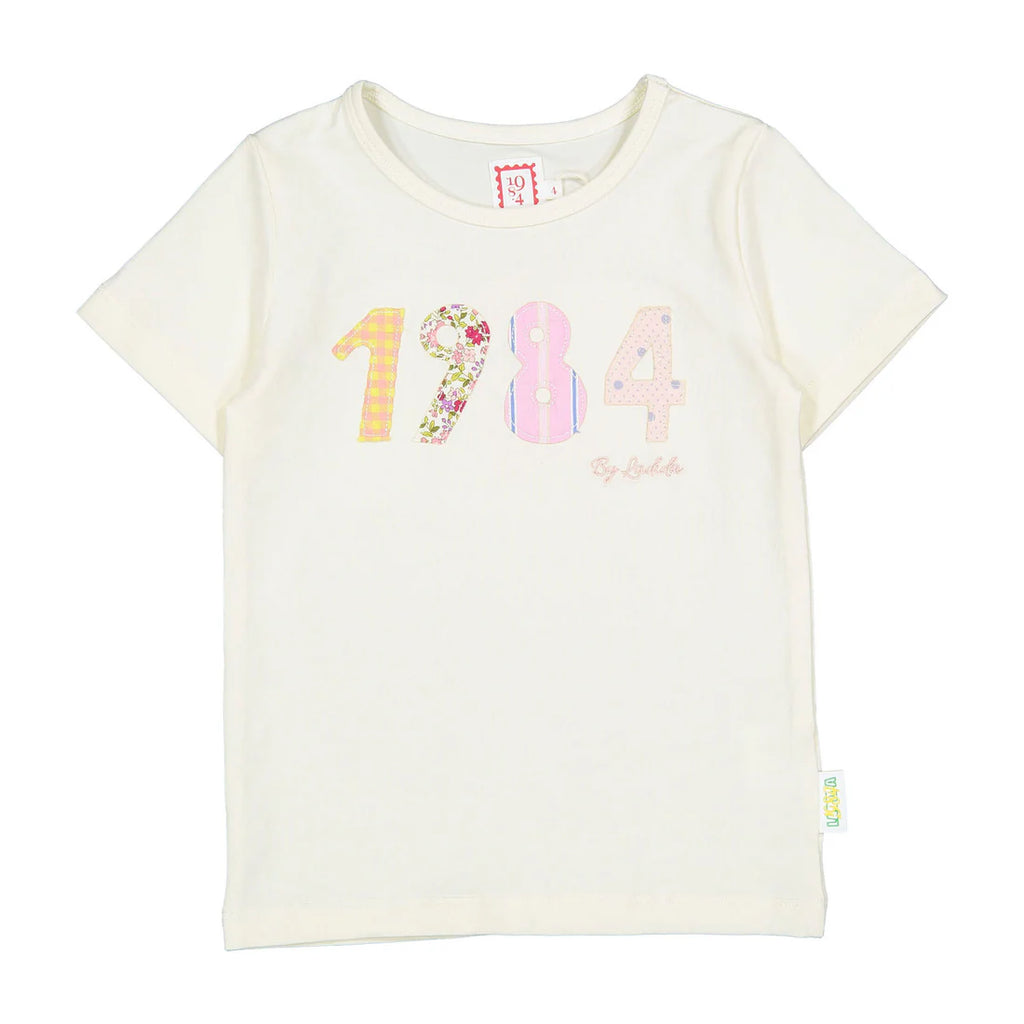 1984448 White Patchwork Pink Tee