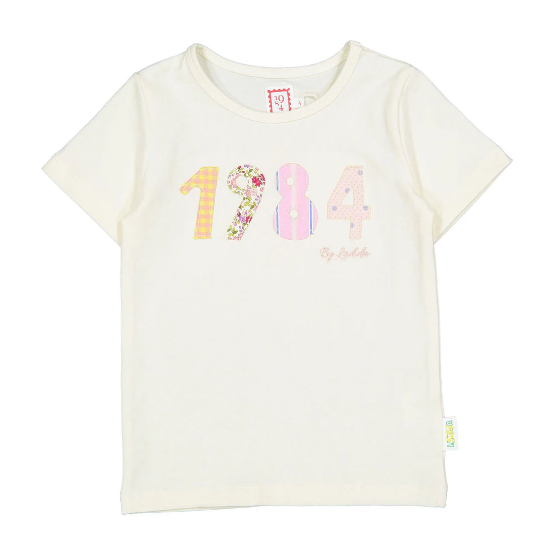 1984448 White Patchwork Pink Tee