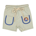 Blue Striped Swim Shorts