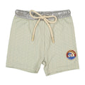 Blue Striped Swim Trunks