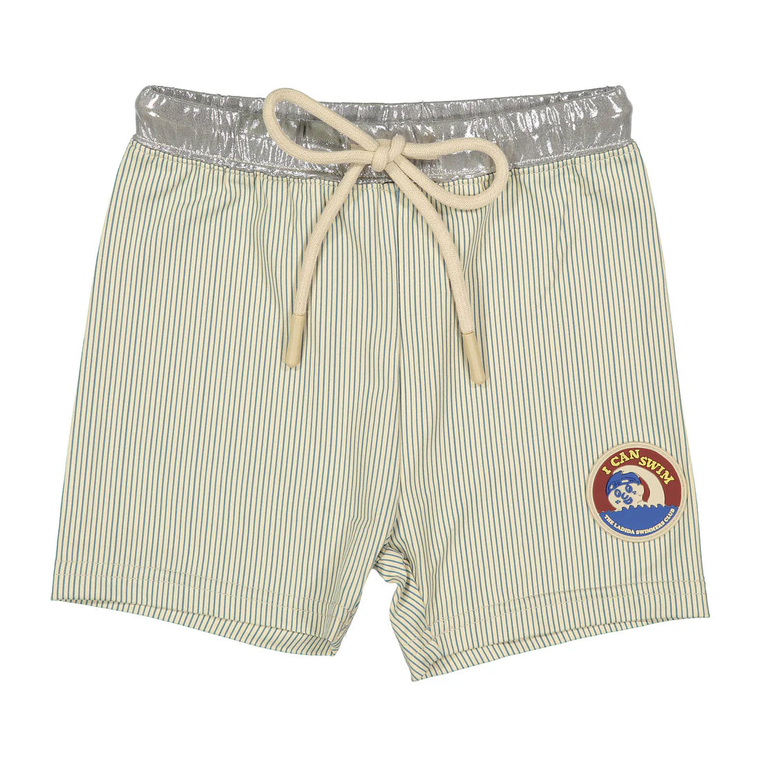 Blue Striped Swim Trunks
