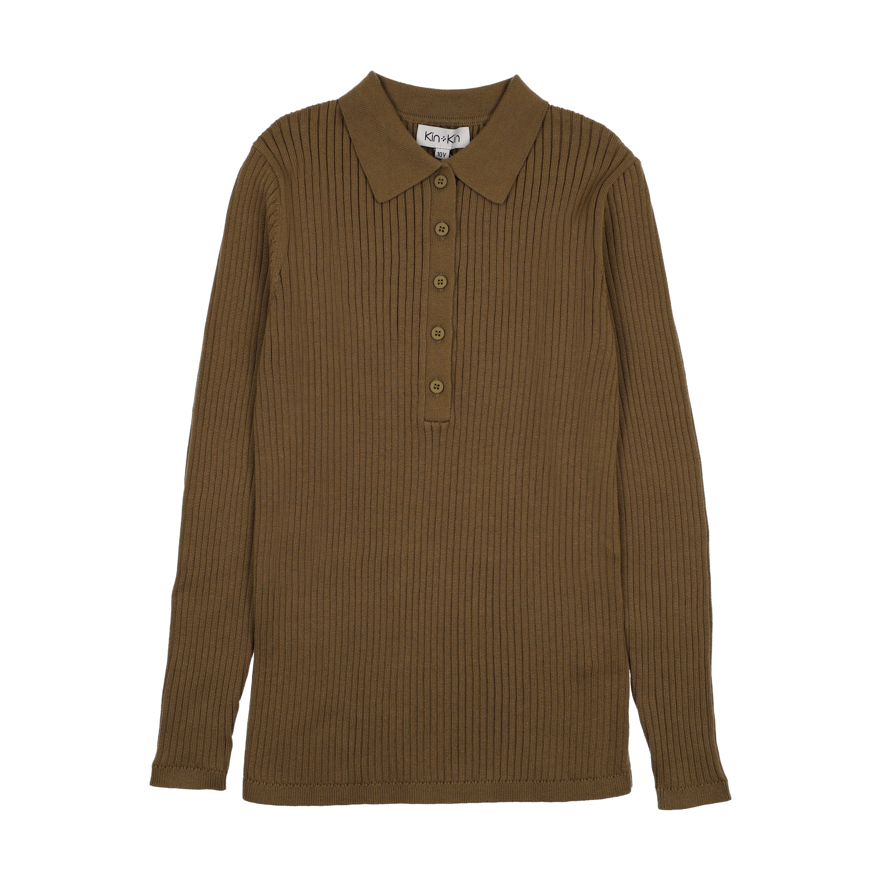Kin Kin Ribbed Knit Sweater Polo