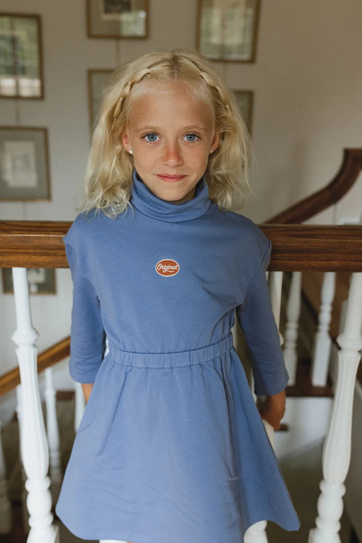 L by Ladida kids Blue Turtleneck Sweatshirt Dress - alternate view
