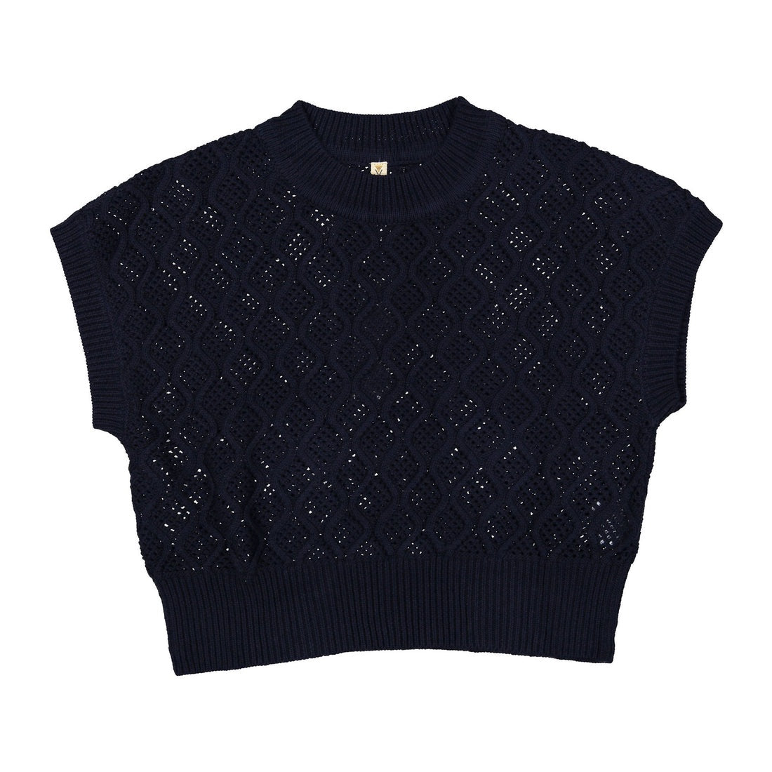 Ava and Lu Navy Knit Vest