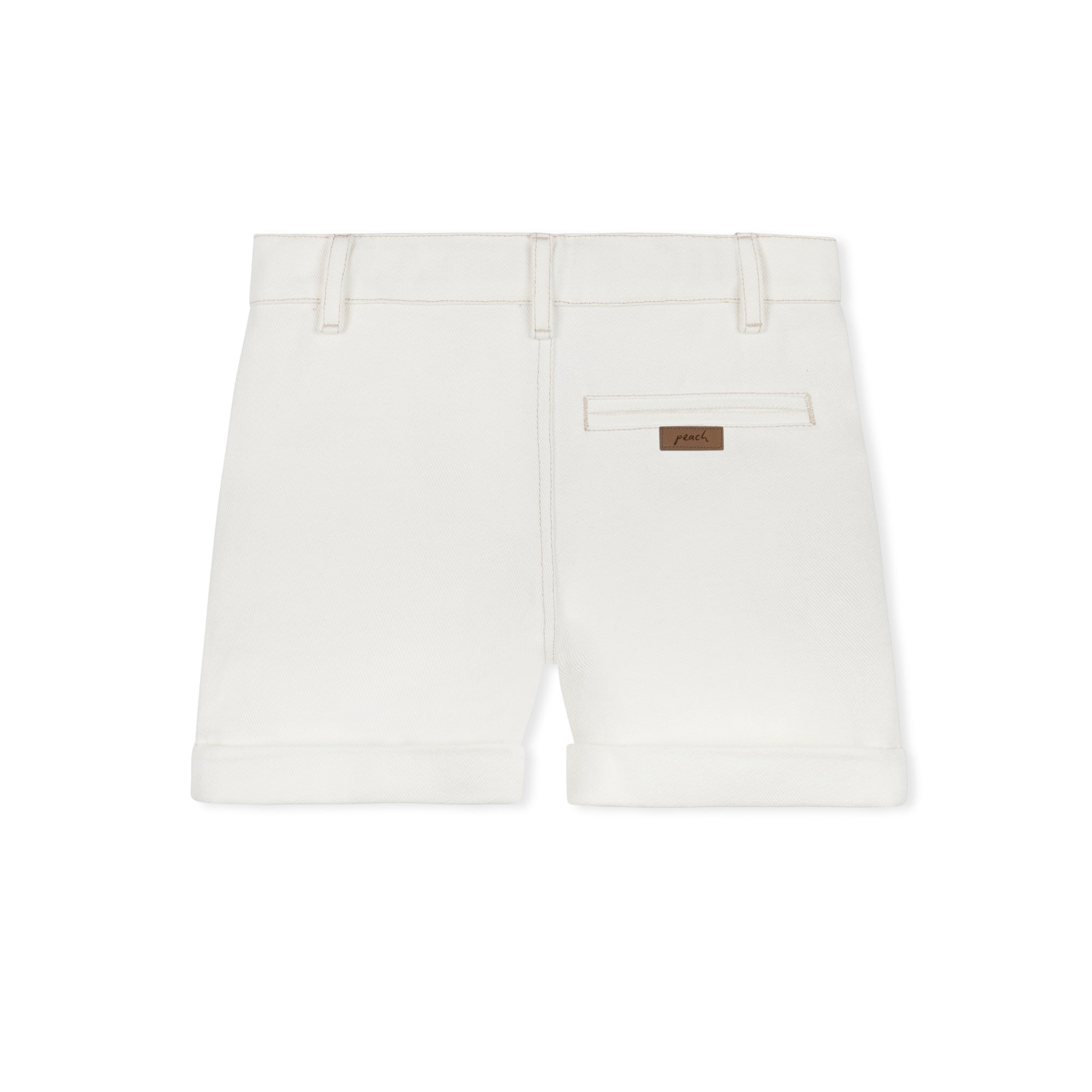 PEACH KIDS White Denim Shorts