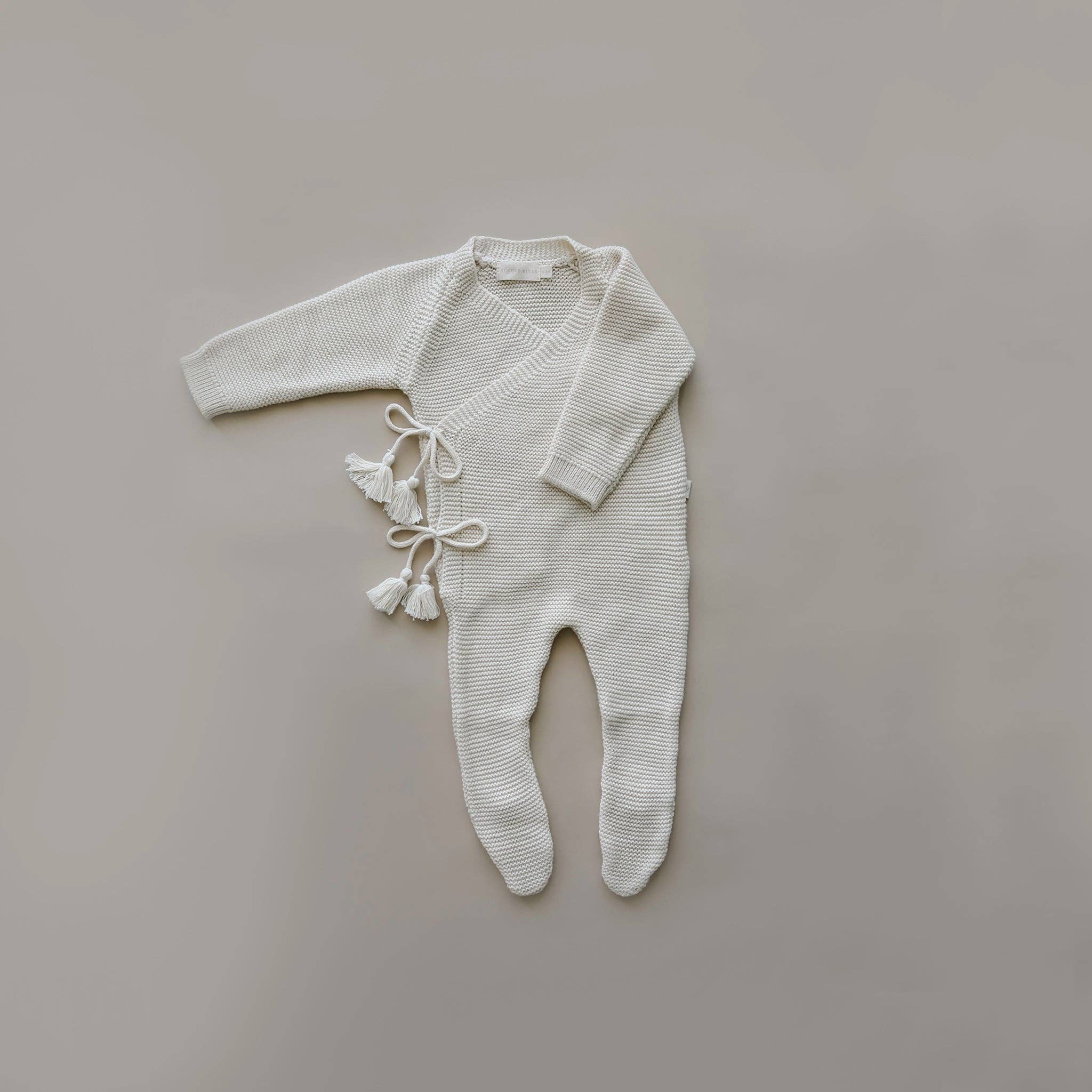 Knit Footed Jumpsuit Natural 3-6 mo