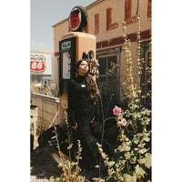 AT25122A Clubhouse Black Ribbed Turtleneck With Logo On Chest