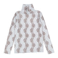 LBL23B Jersey de cuello alto con hojas y rayas de Ladida