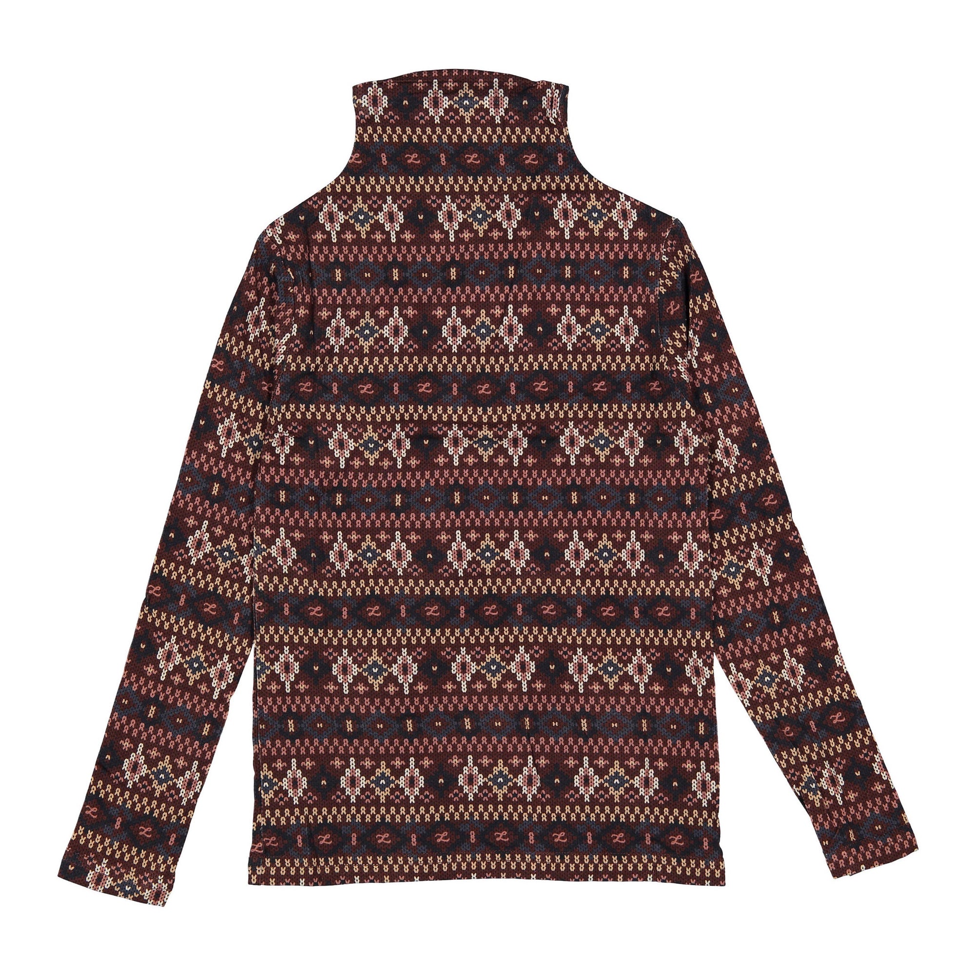 LBL67 Ladida Custom Printed Turtleneck With Brown Shades
