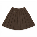 Brown Wool Pleated Skirt - L By Ladida