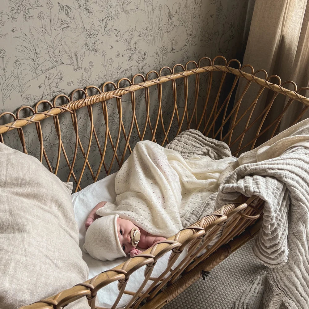ivory Pointelle Blanket Cashmere