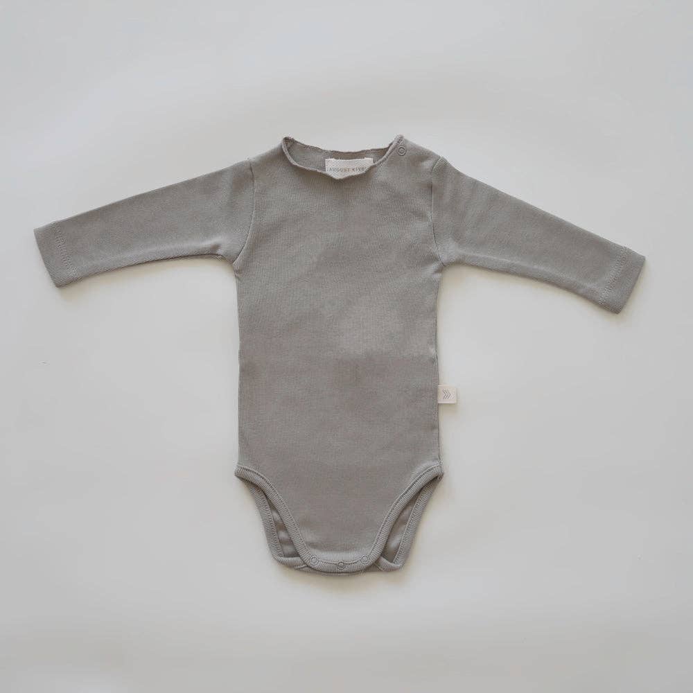 Raw Edge Onesie Taupe