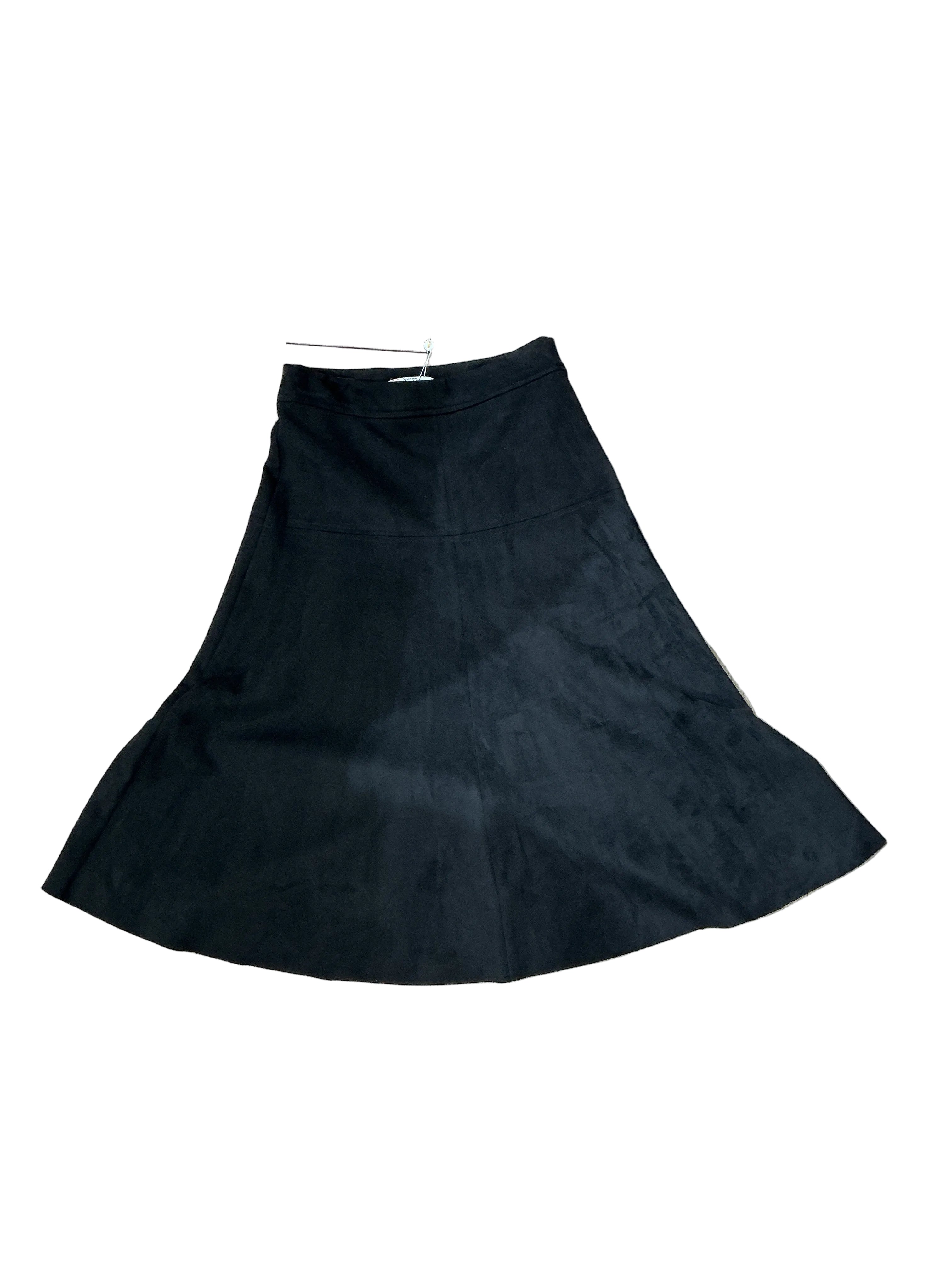 Incity Suede Skirt Black