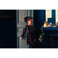 W251062 Louis Louise Black Floral Umyma Dress-Long