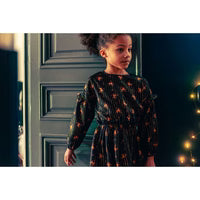 W251062 Louis Louise Black Floral Umyma Dress-Long