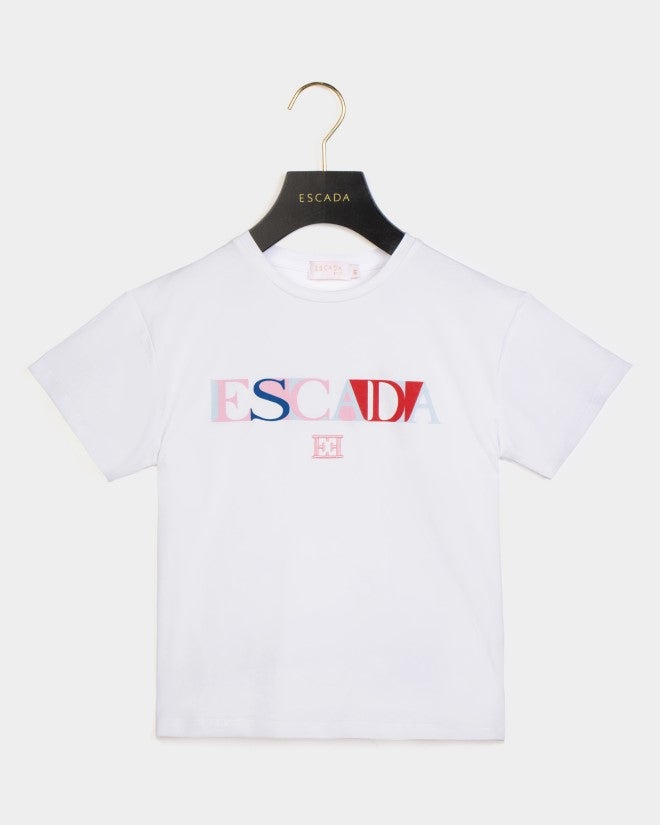 ESCADA GIRL SS LOGO TSHIRT WHITE