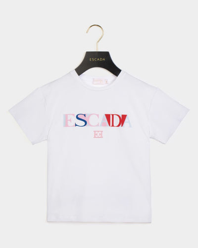 ESCADA GIRL SS LOGO TSHIRT WHITE