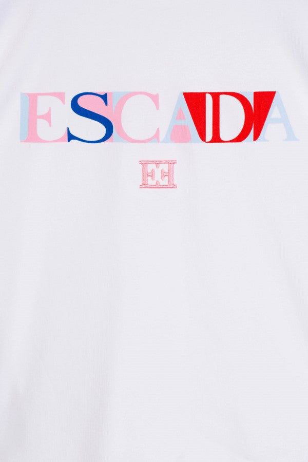 ESCADA GIRL SS LOGO TSHIRT WHITE