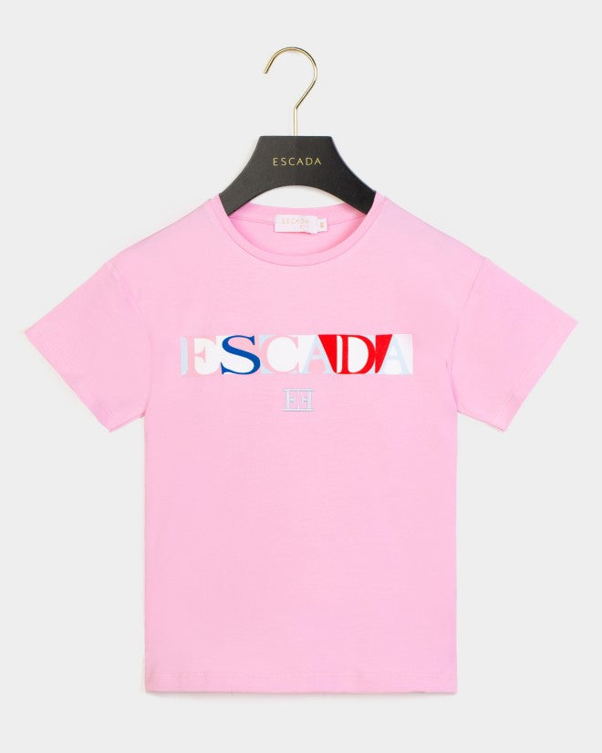 ESCADA GIRL SS LOGO TSHIRT PINK
