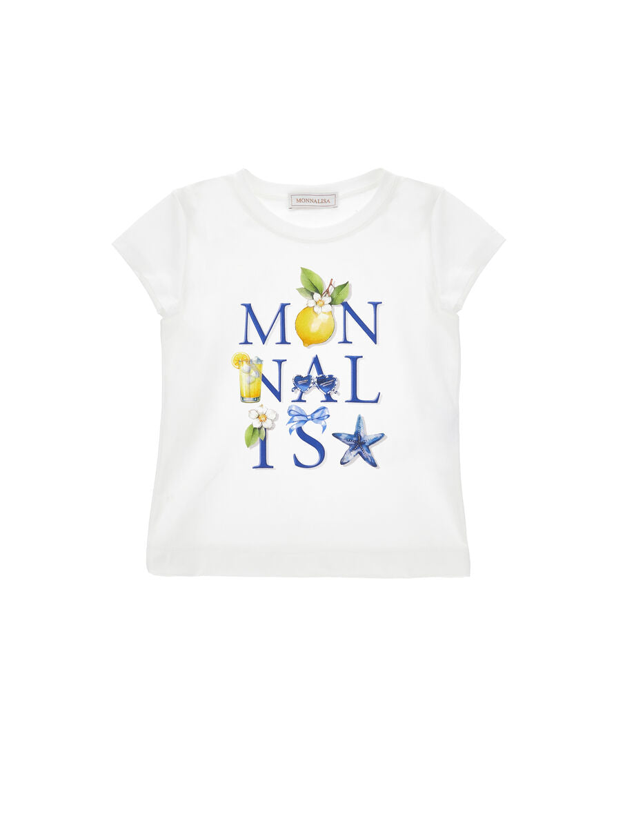 Monnalisa Lemon Print T-Shirt