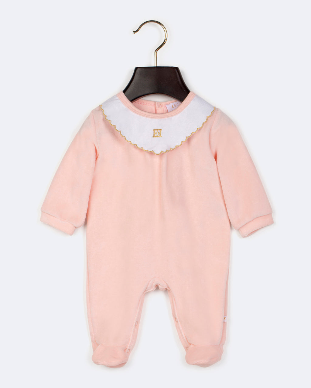 NEW BORN LS FOOTIE PINK