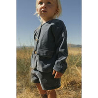 LBL30B Blazer de terciopelo azul Ladida