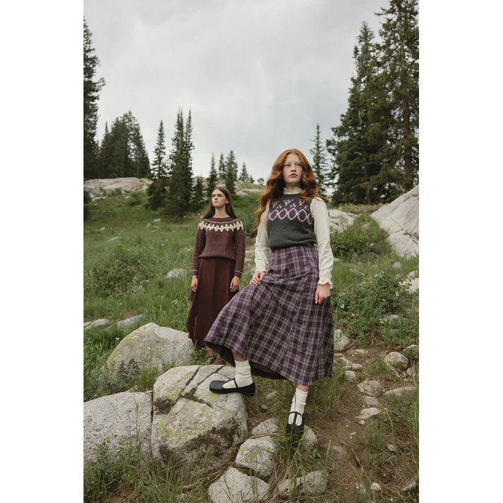Clubhouse Wine Asymmetrical Wrap Skirt