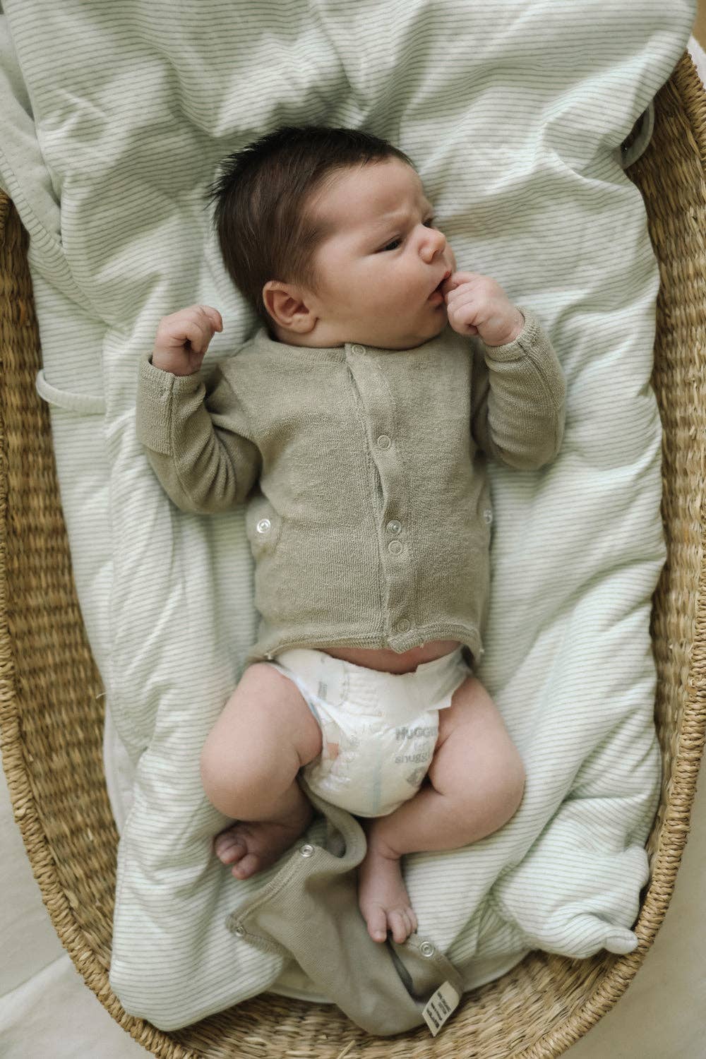 Terry Front flap Onesie Taupe