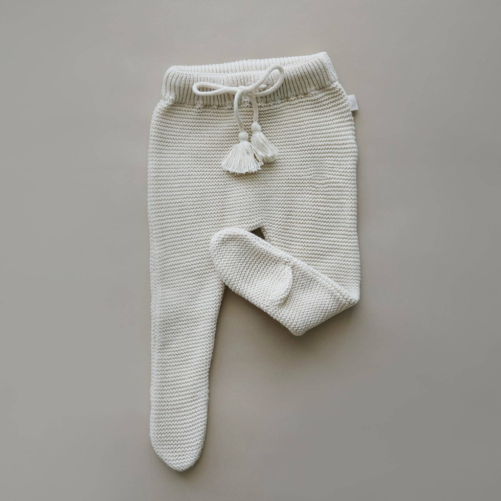 Knit Set Bonnet & Pant & Top Natural