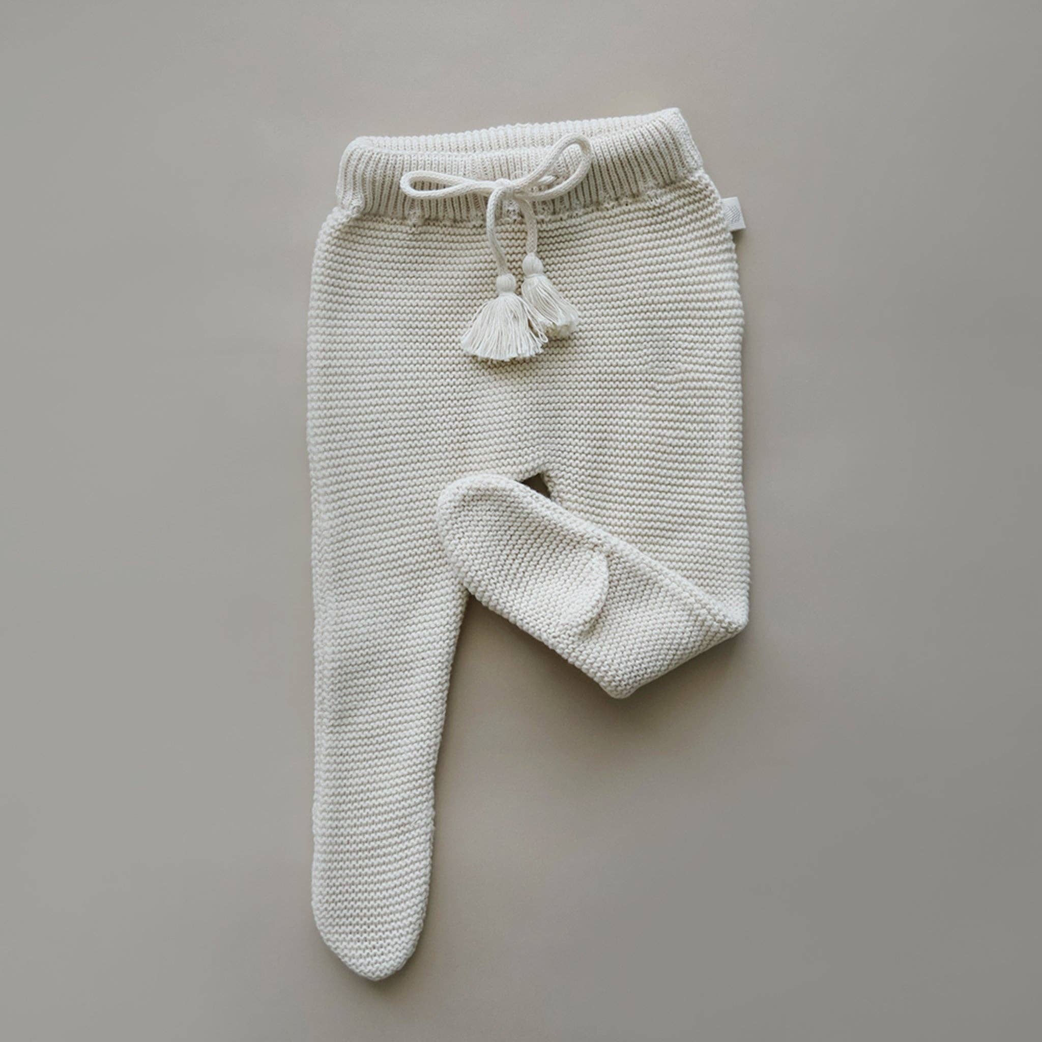 Knit Set Bonnet & Pant & Top Natural