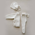 Knit Set Bonnet & Pant & Top Natural