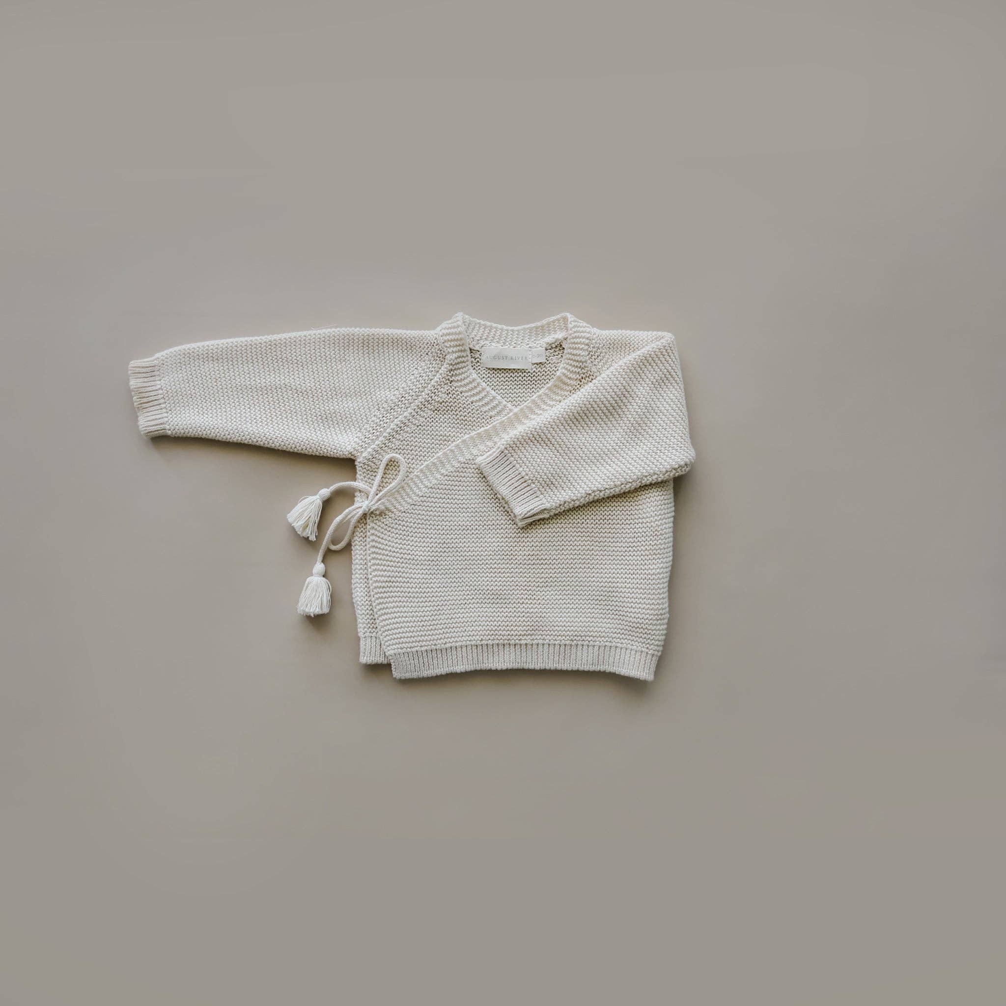 Knit Set Bonnet & Pant & Top Natural