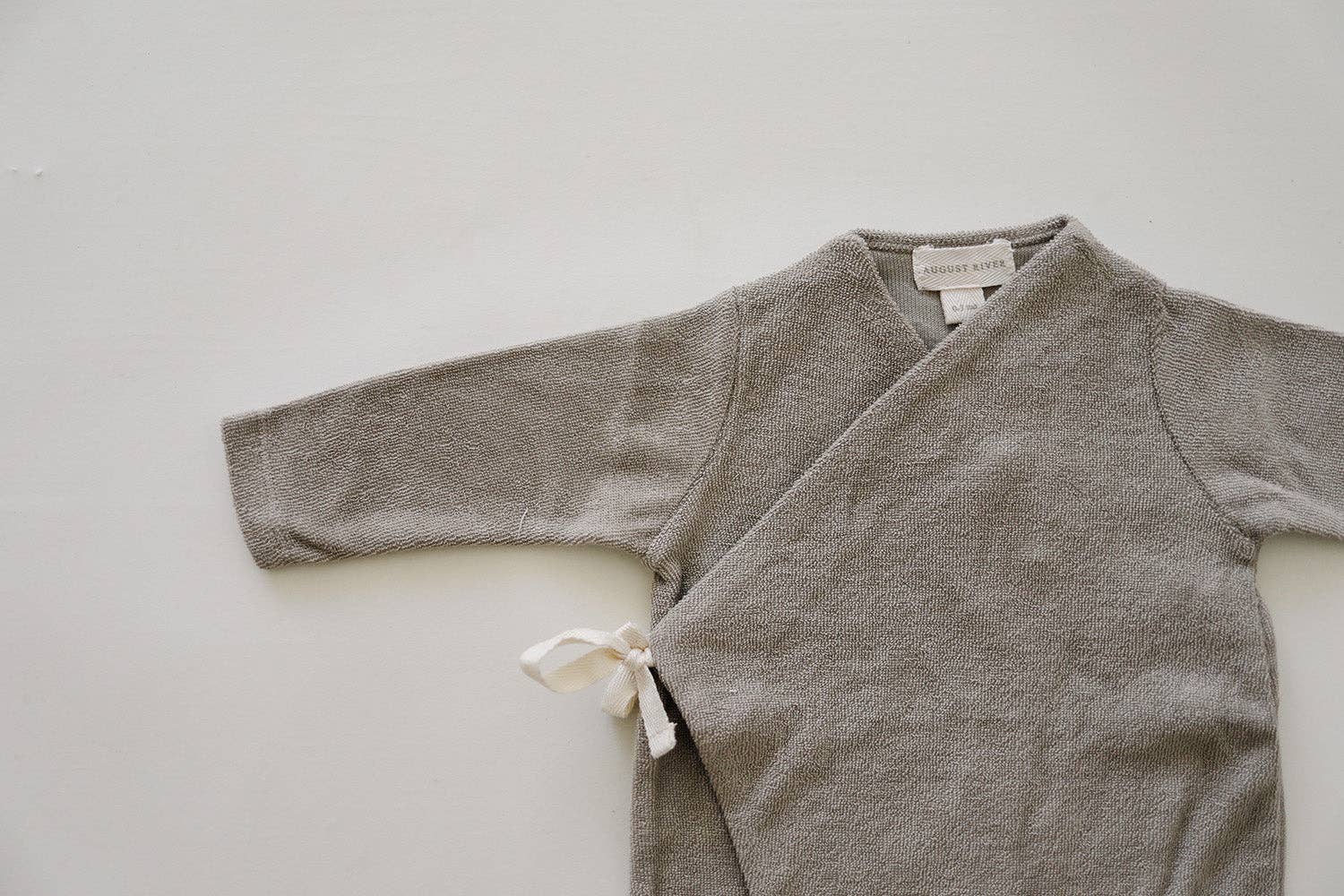 Terry Footed Kimono Taupe