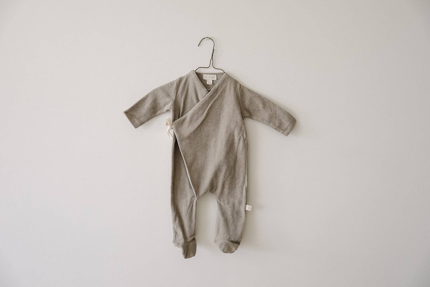 Terry Footed Kimono Taupe