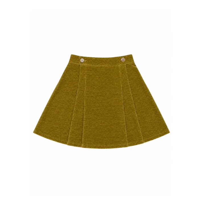 Mustard Pleated Skirt
