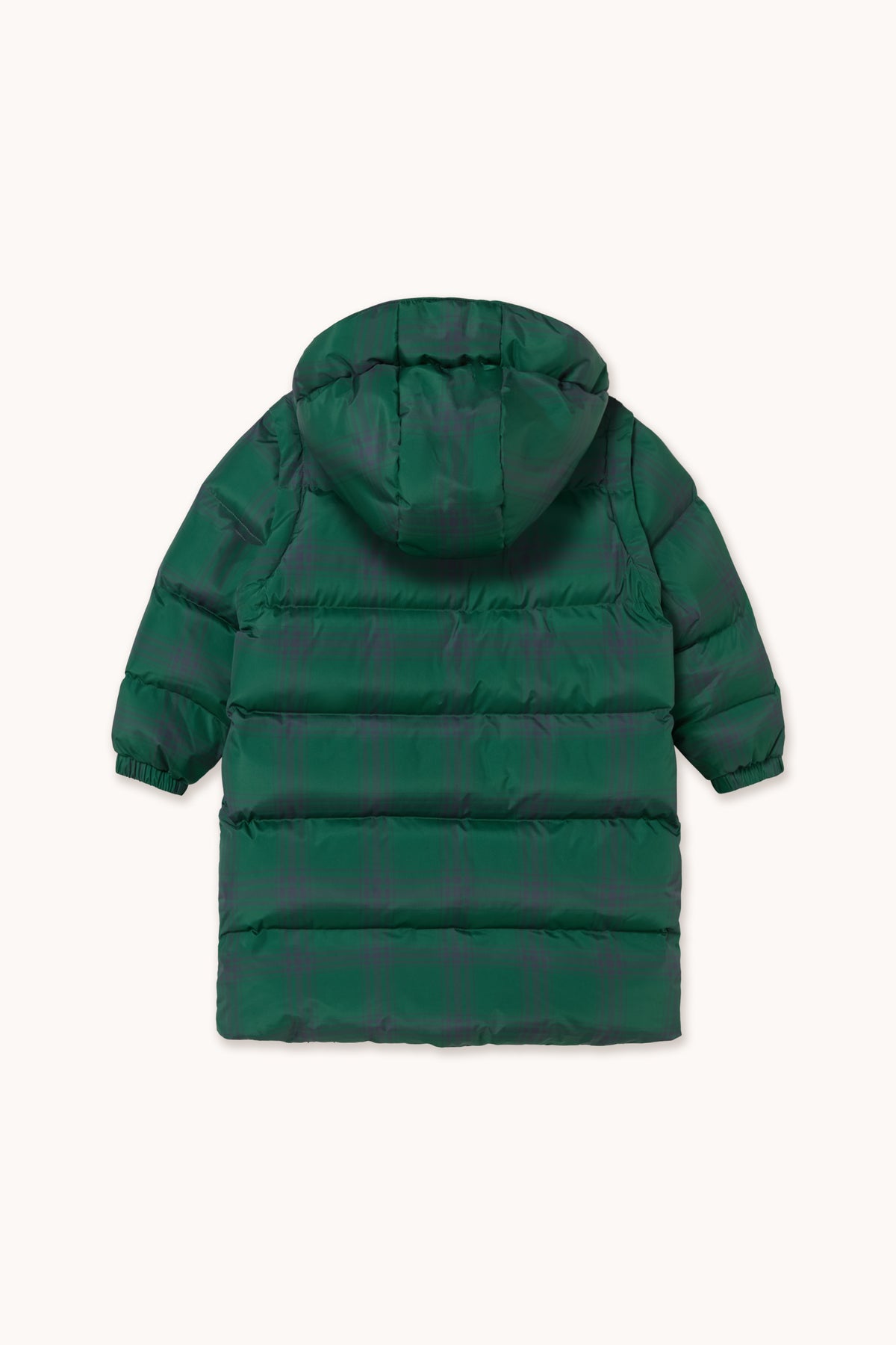 Green Check Padded Jacket - Multicolor