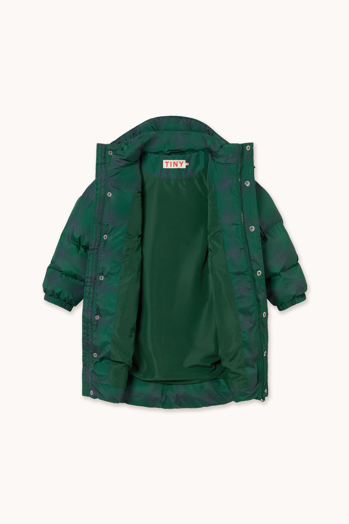 Tinycottons kids Green Check Padded Jacket - Multicolor - alternate view
