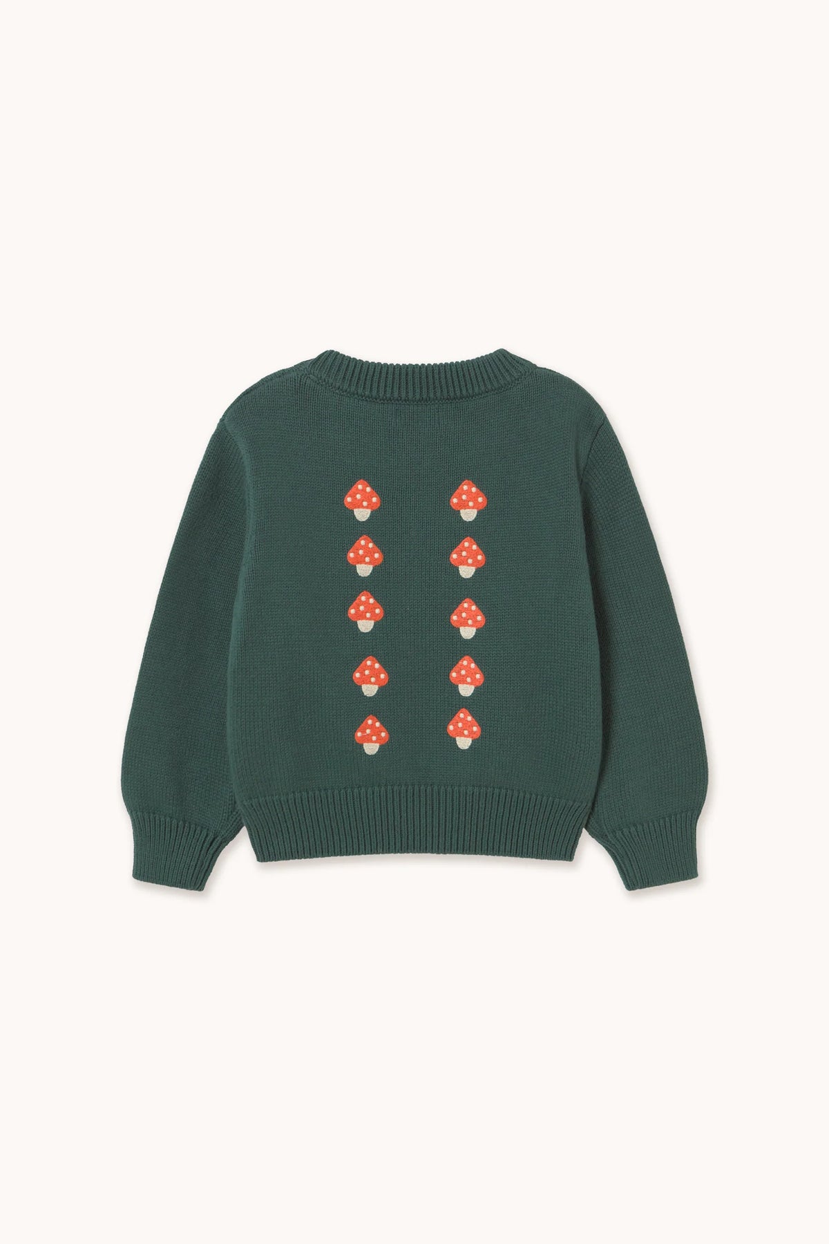 Mini Mushrooms Sweater - Dark emerald