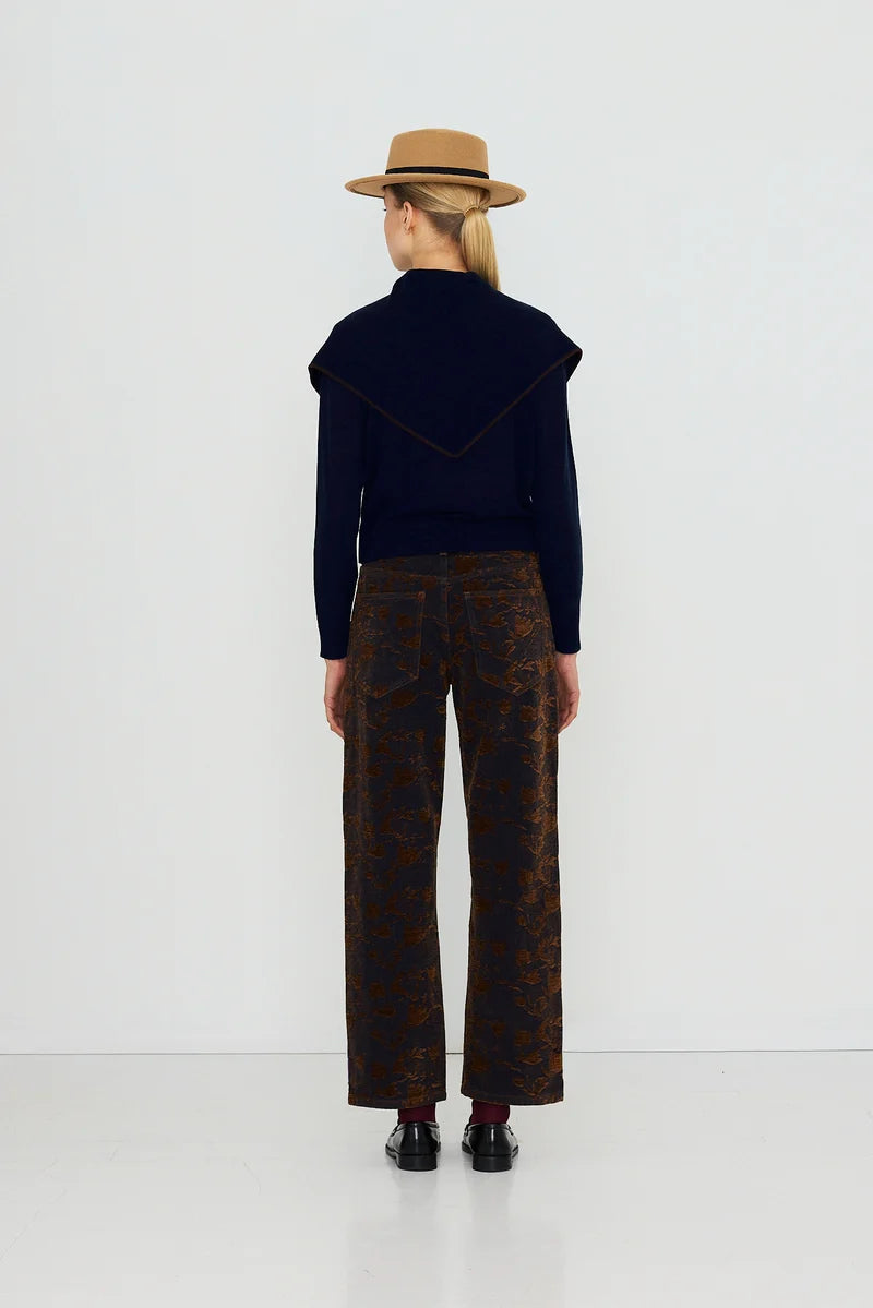 Scarf Neck Lara Cardigan Navy