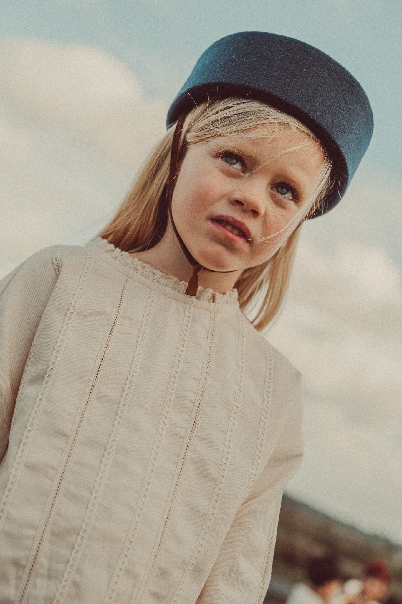 Yasmin Ecru Shirt with lace details