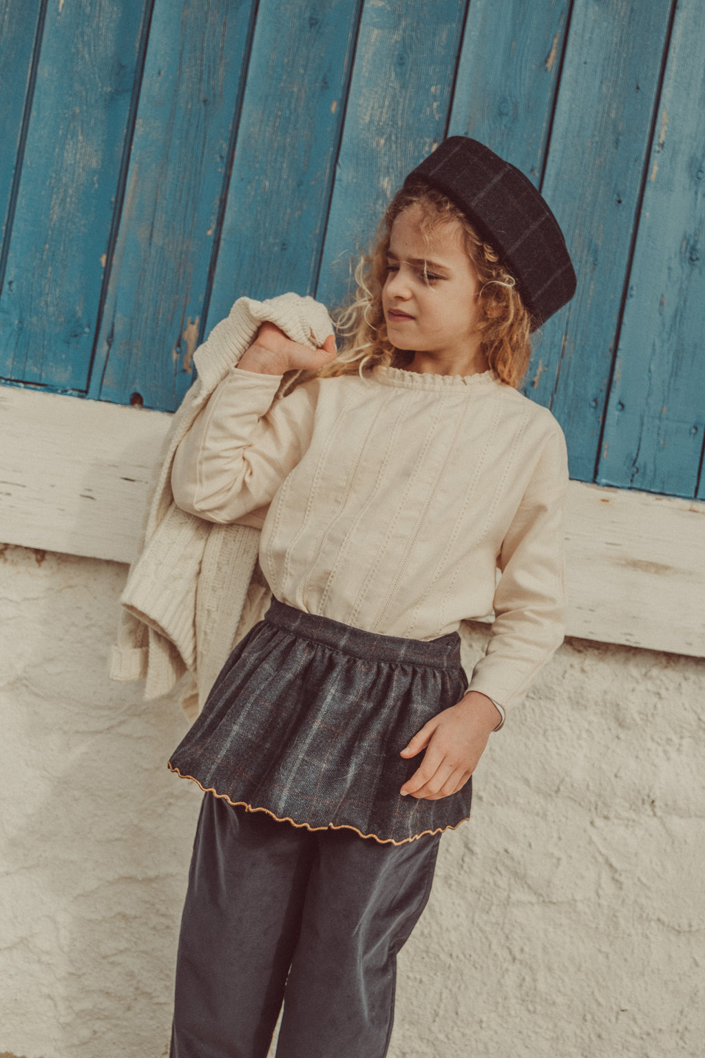 Yasmin Ecru Shirt with lace details