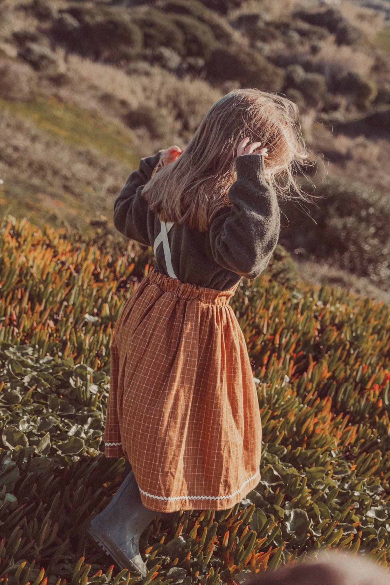 Mimi Amber Checks Midi Dress