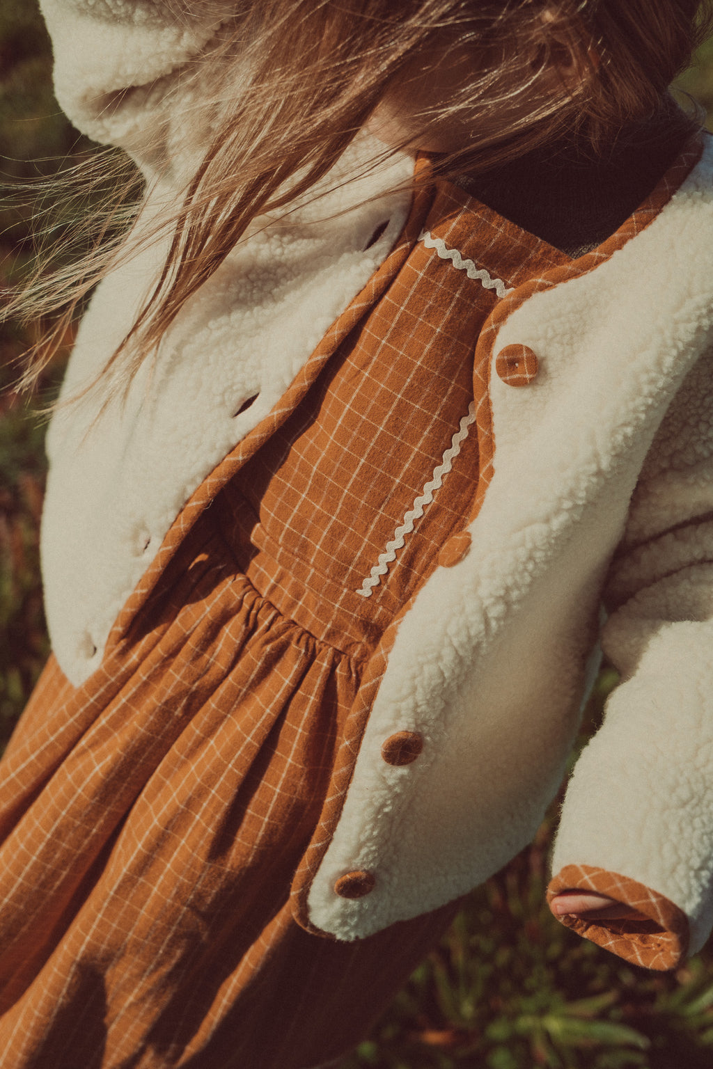 Mimi Amber Checks Midi Dress