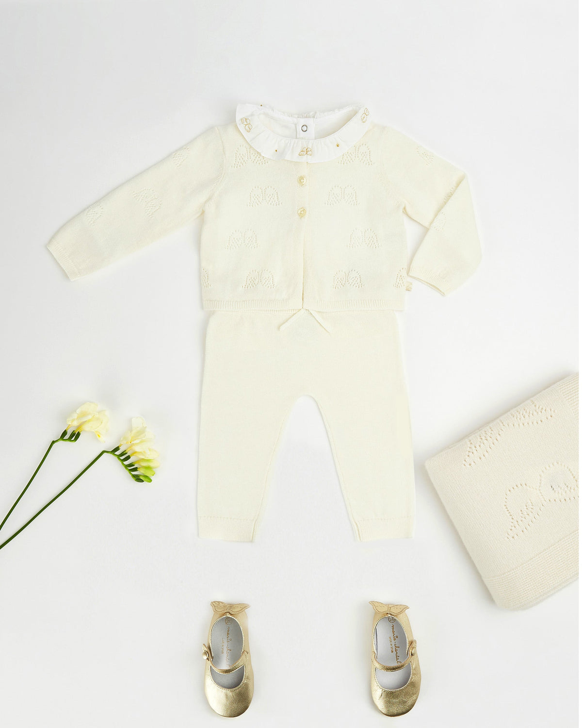 Angel Wing Ruffle Collar Onesie