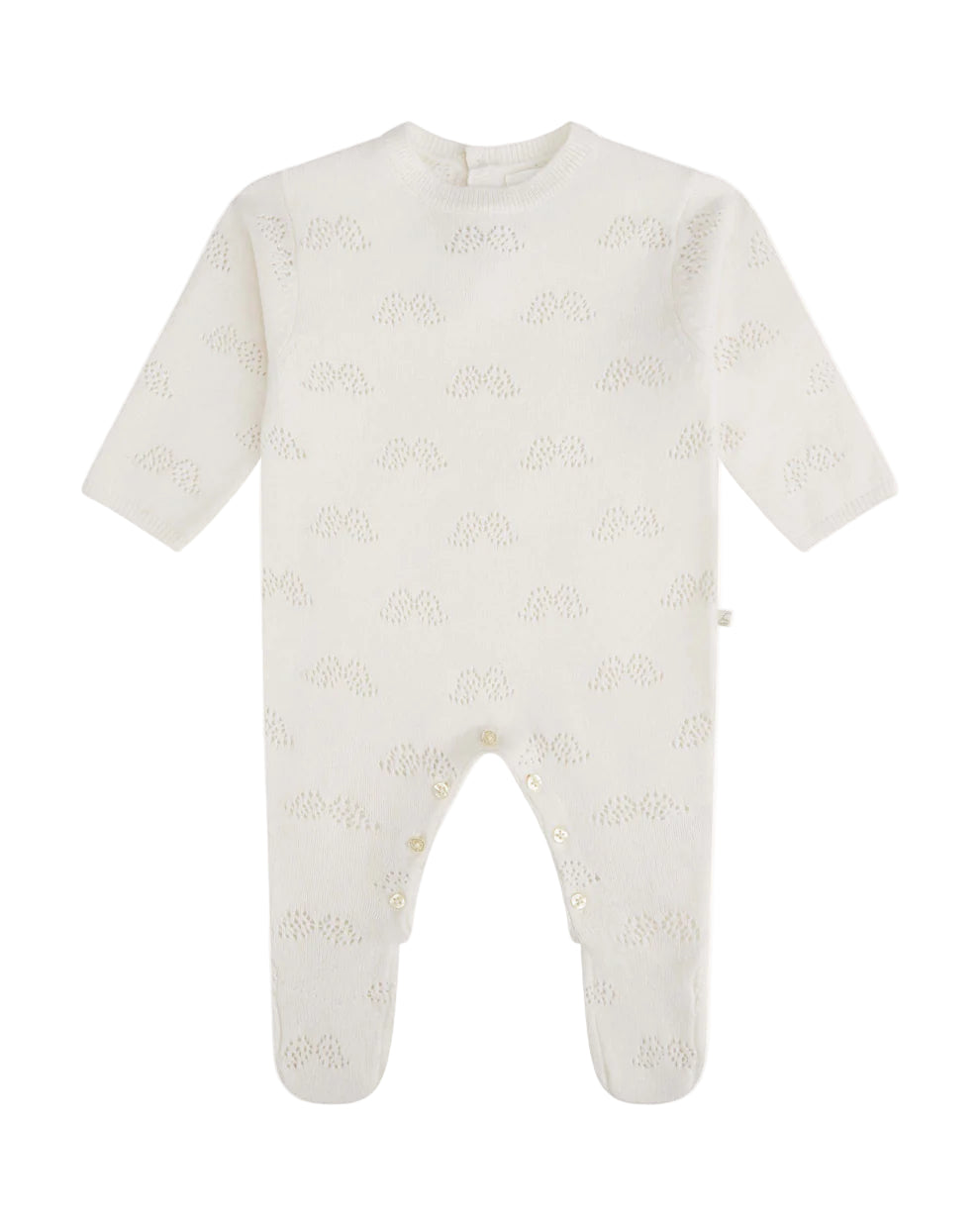 MC-115-AW24 MARIE-CHANTAL Angel Wing Cashmere Pointelle Sleepsuit