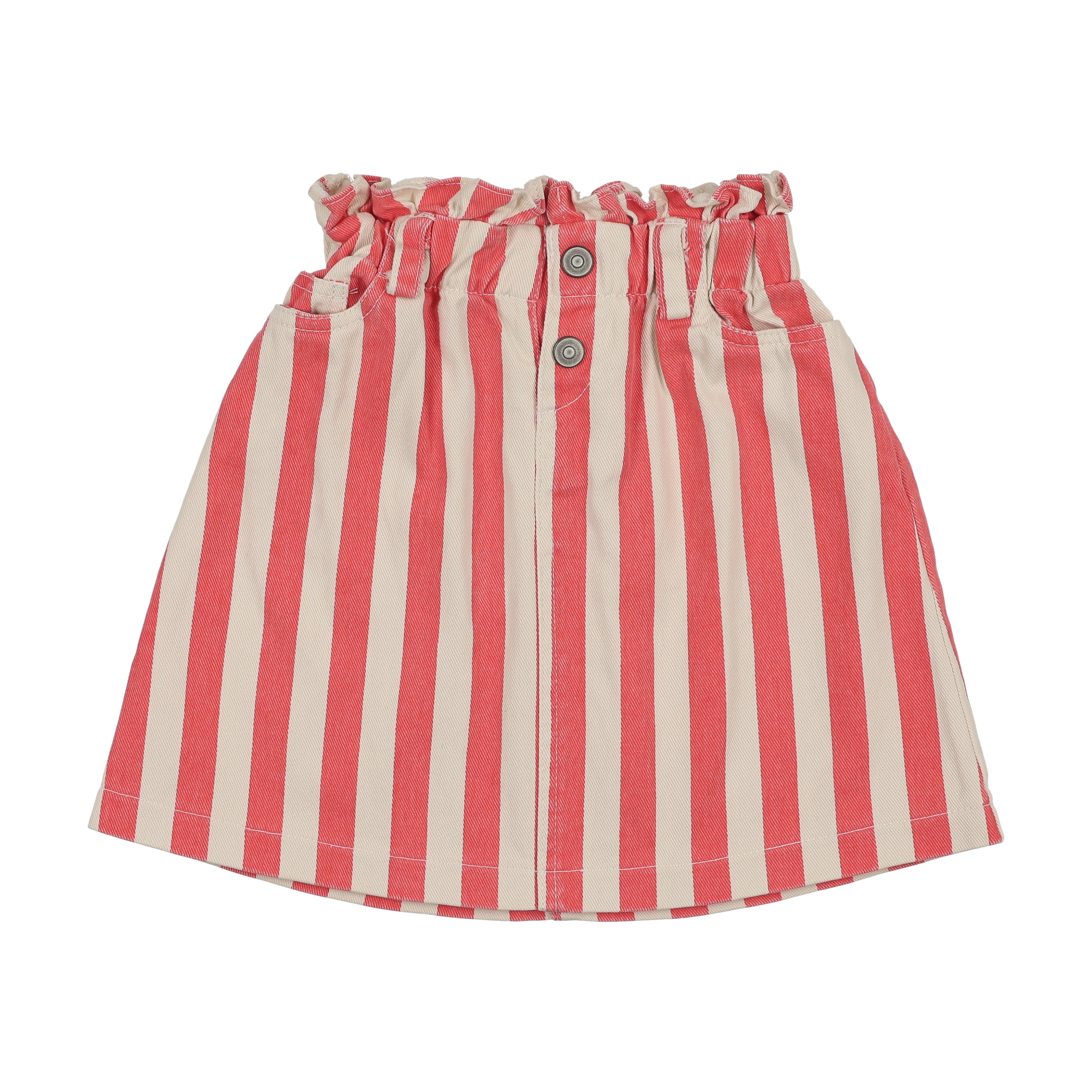 BERMUDA STRIPED SKIRT Coral stripes