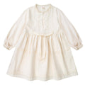 Bianca Ecru Midi Dress With Lace Details